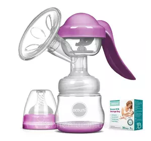 Ручной молокоотсос Bebumi BM Pro (pink) + силиконовая массажная насадка + пакеты для хранения грудного молока Ручной молокоотсос Bebumi BM Pro (pink) + силиконовая массажная насадка + пакеты для хранения грудного молока