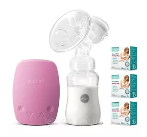 Электрический  молокоотсос Bebumi BS Eco (C pink) с силиконовой соской + пакеты для хранения грудного молока Электрический  молокоотсос Bebumi BS Eco (C pink) с силиконовой соской + пакеты для хранения грудного молока