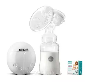 Электрический  молокоотсос Bebumi BS Eco (A white) с силиконовой соской  + пакеты для хранения грудного молока Электрический  молокоотсос Bebumi BS Eco (A white) с силиконовой соской  + пакеты для хранения грудного молока