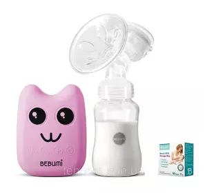 Электрический  молокоотсос Bebumi BS Eco (B pink) с силиконовой соской + пакеты для хранения грудного молока Электрический  молокоотсос Bebumi BS Eco (B pink) с силиконовой соской + пакеты для хранения грудного молока