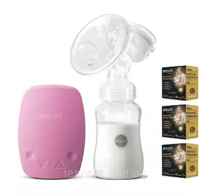 Электрический  молокоотсос Bebumi BS Eco (C pink) с силиконовой соской + пакеты для хранения грудного молока Электрический  молокоотсос Bebumi BS Eco (C pink) с силиконовой соской + пакеты для хранения грудного молока