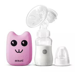 Электрический  молокоотсос Bebumi BS Eco (B pink) с силиконовой соской