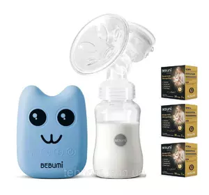 Электрический  молокоотсос Bebumi BS Eco (B blue) с силиконовой соской + пакеты для хранения грудного молока Электрический  молокоотсос Bebumi BS Eco (B blue) с силиконовой соской + пакеты для хранения грудного молока