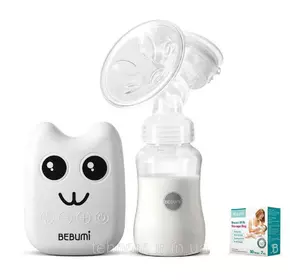Электрический  молокоотсос Bebumi BS Eco (B white) с силиконовой соской  + пакеты для хранения грудного молока Электрический  молокоотсос Bebumi BS Eco (B white) с силиконовой соской  + пакеты для хранения грудного молока
